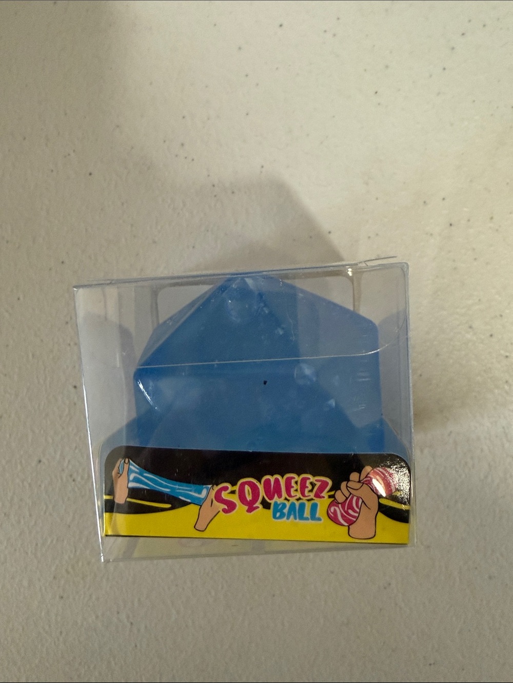 Hexagon Squeez Ball Blue Stress Toy